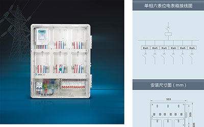 單相六表位電表箱(上下結(jié)構(gòu))產(chǎn)品型號及配置，南騰電表箱分享